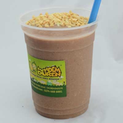 Juice Mendem Duren Coklat 1/2 Durian dengan Topping Keju Gambar 1