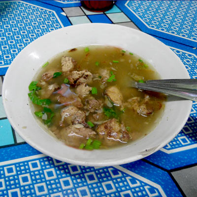 Sop Ayam Pak Min Klaten Campur Dengan Nasi Gambar 1