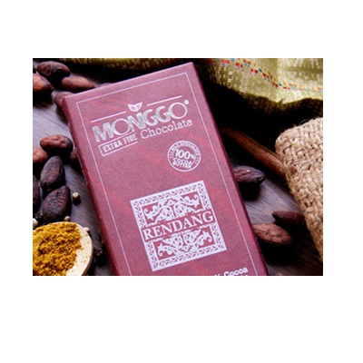 Cokelat Papan 80gr Rendang Cokelat Monggo Gambar 1