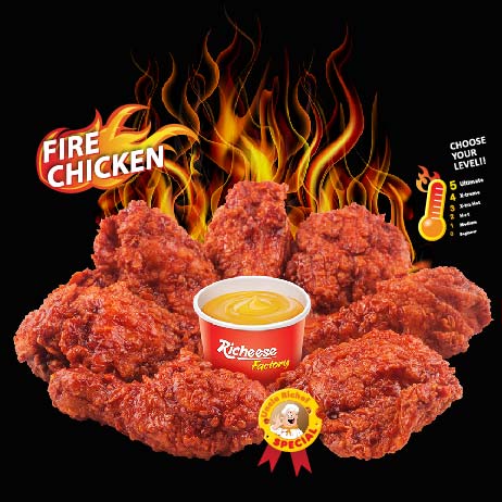 Richeese Fire Chicken 8Pcs Richeese Factory Gambar 1